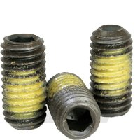 Newport Fasteners Nylon Patch Socket Set Screws Cup Point, 3/8-16 x 5/16", Alloy Steel, Black Oxide, 1000PK 426197-1000 - main
